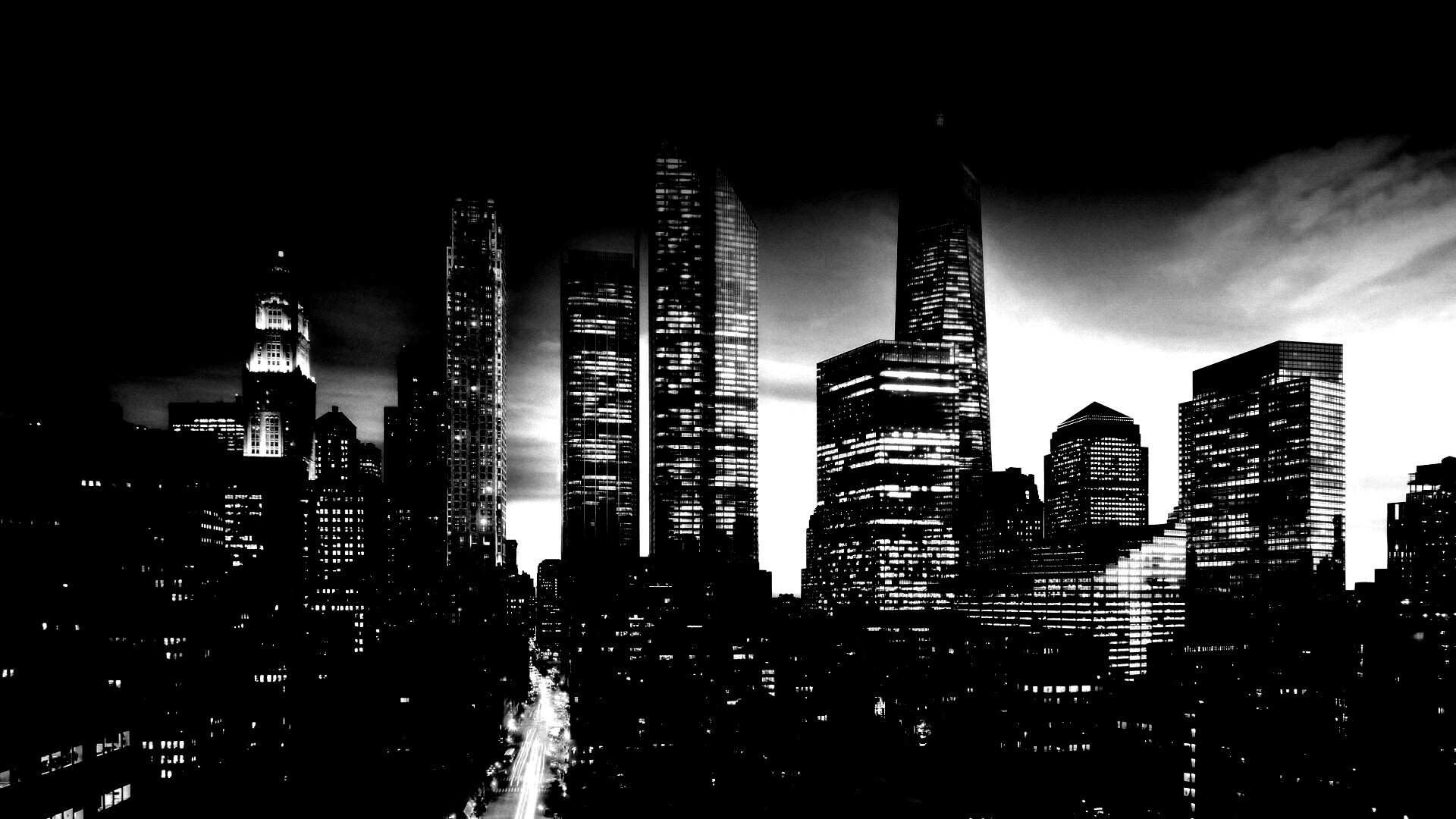 Ночной город обои