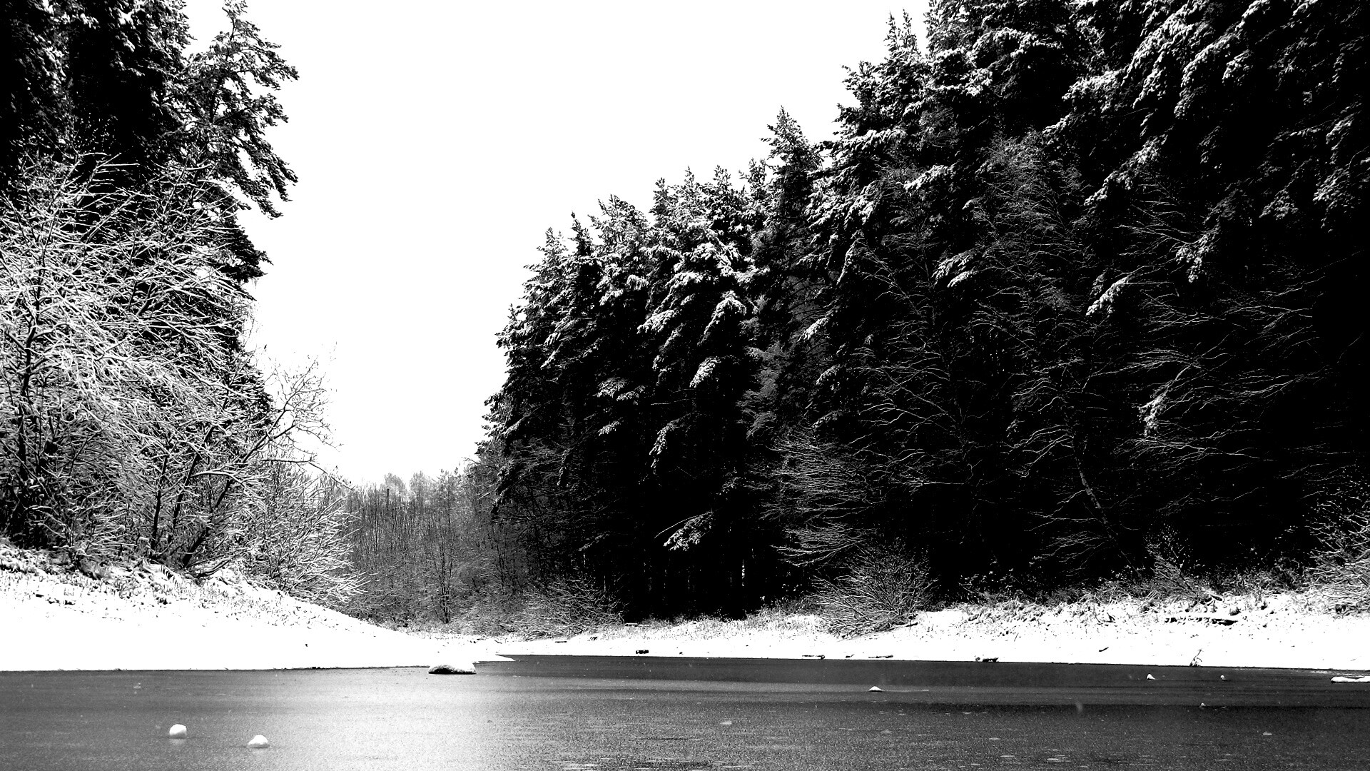 Зимняя дорога обои