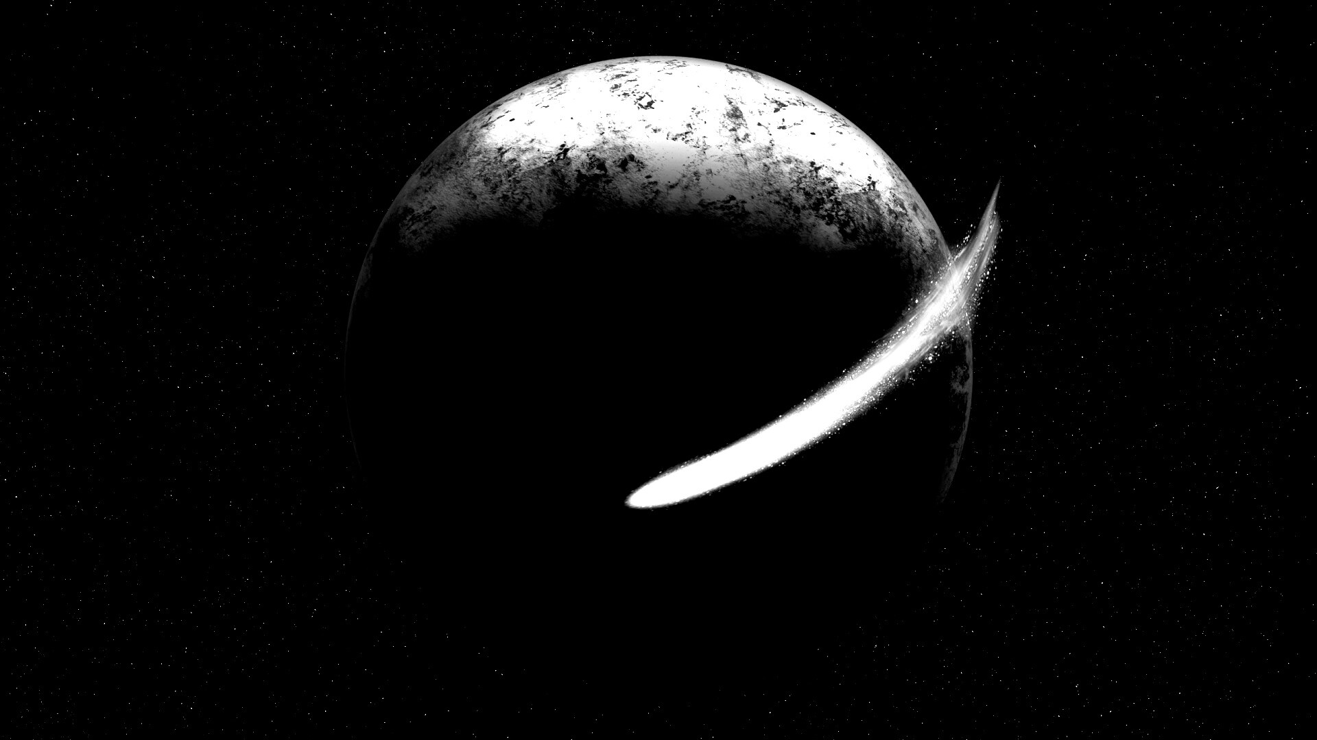 Комента облетает планету обои