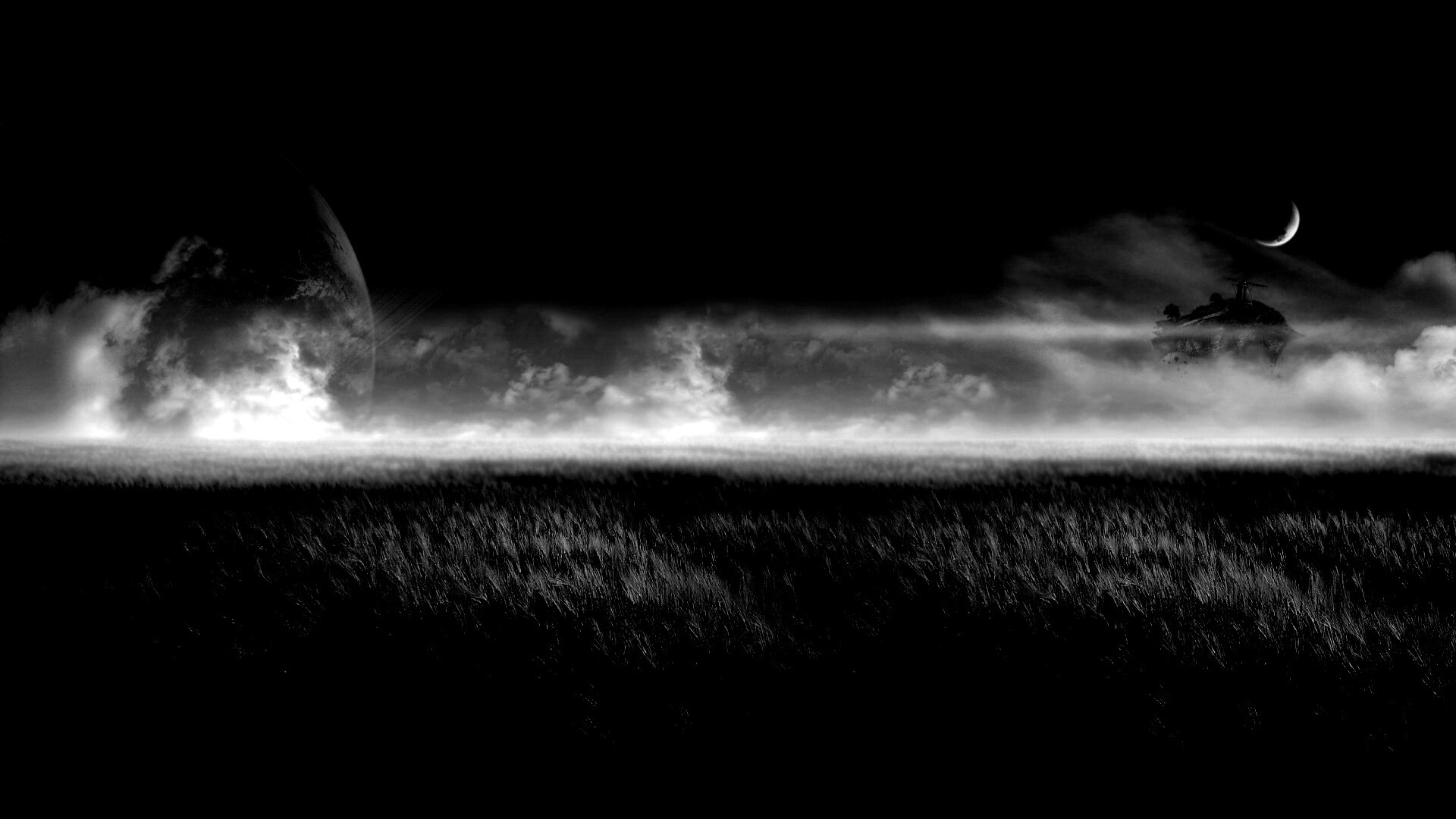 Луг на другой планете обои