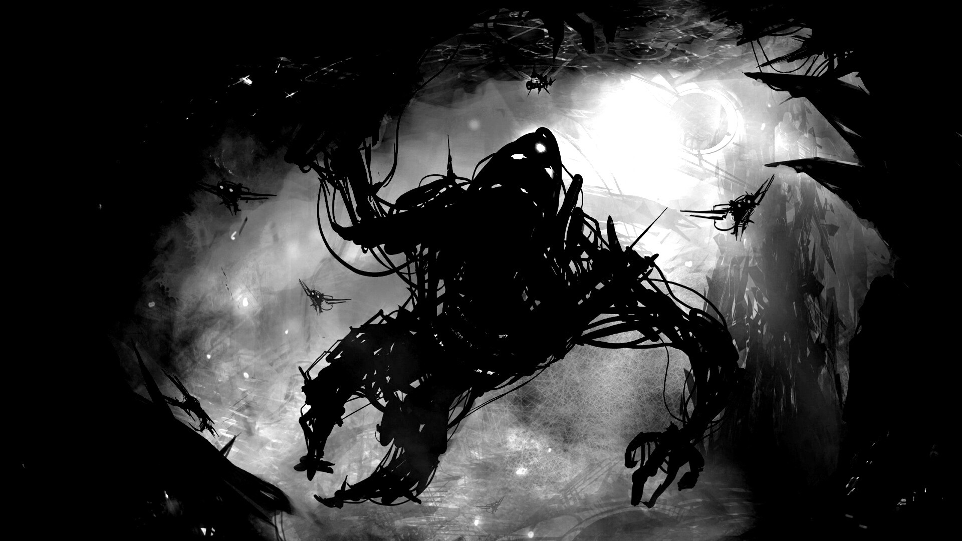 Подзёмный темный монстр обои