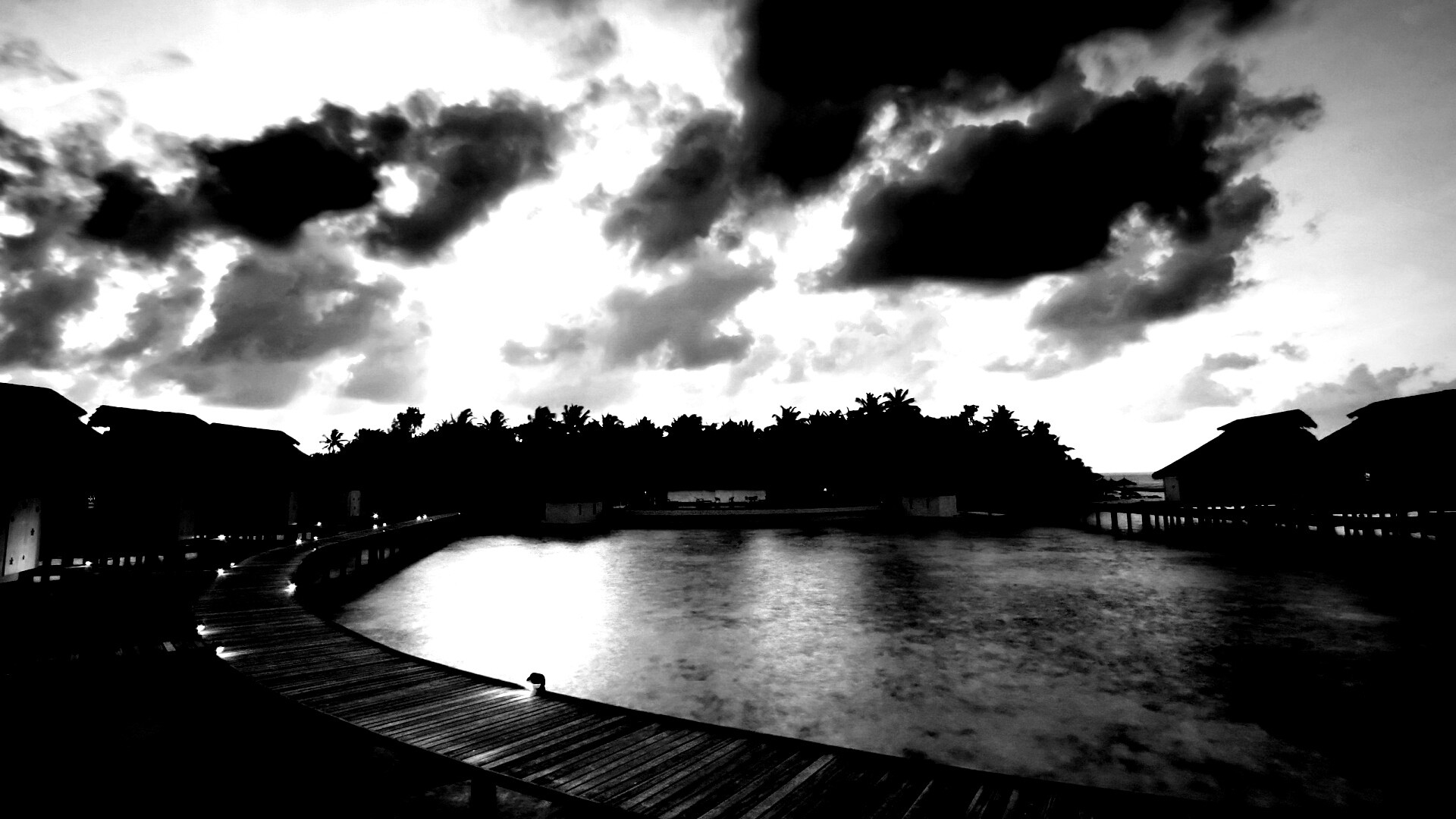 Бунгало на воде обои