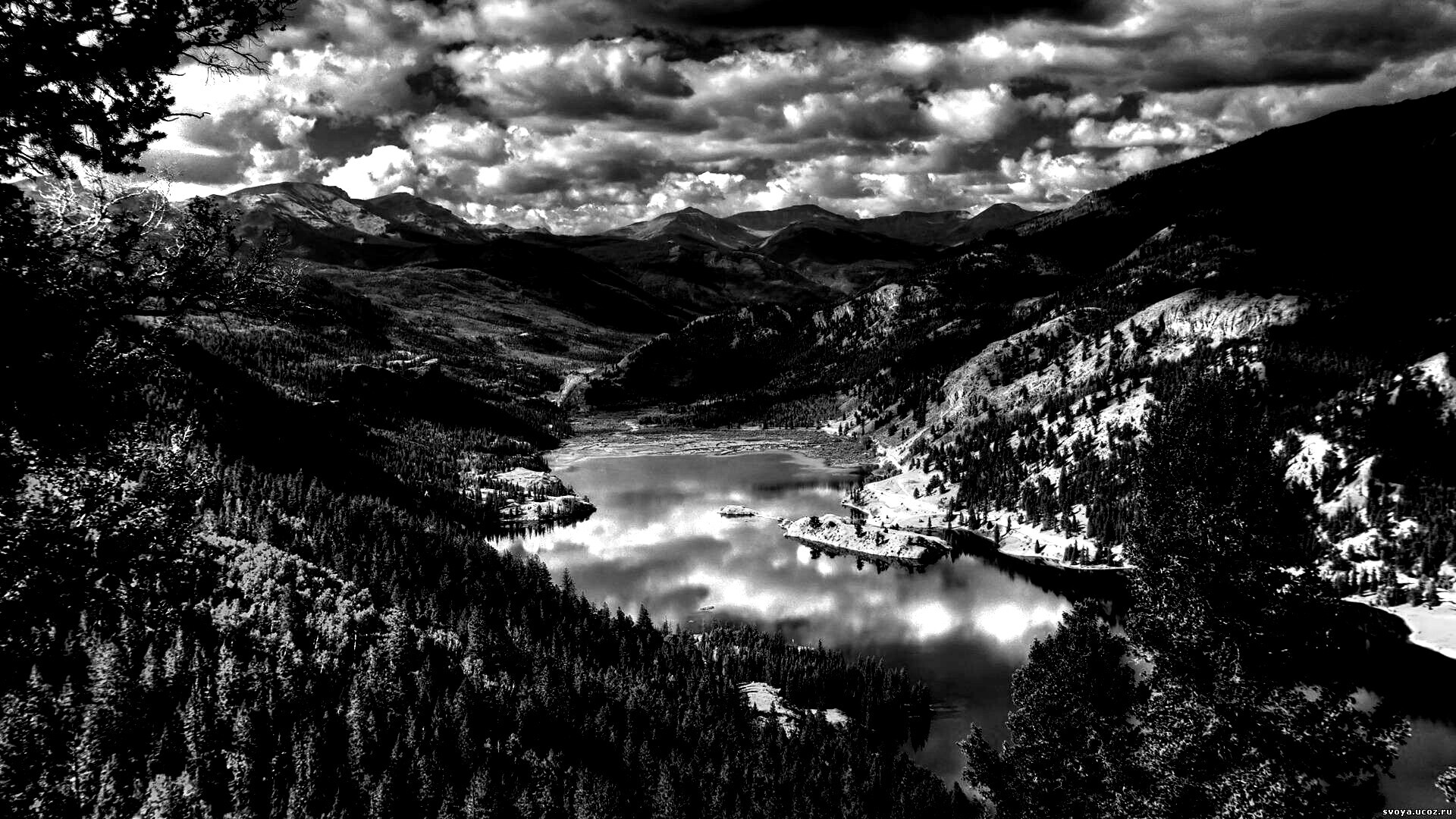 Горное озеро обои