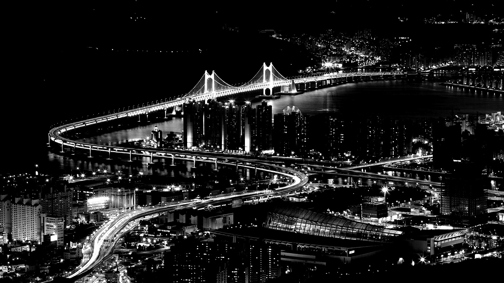 Ночной город обои