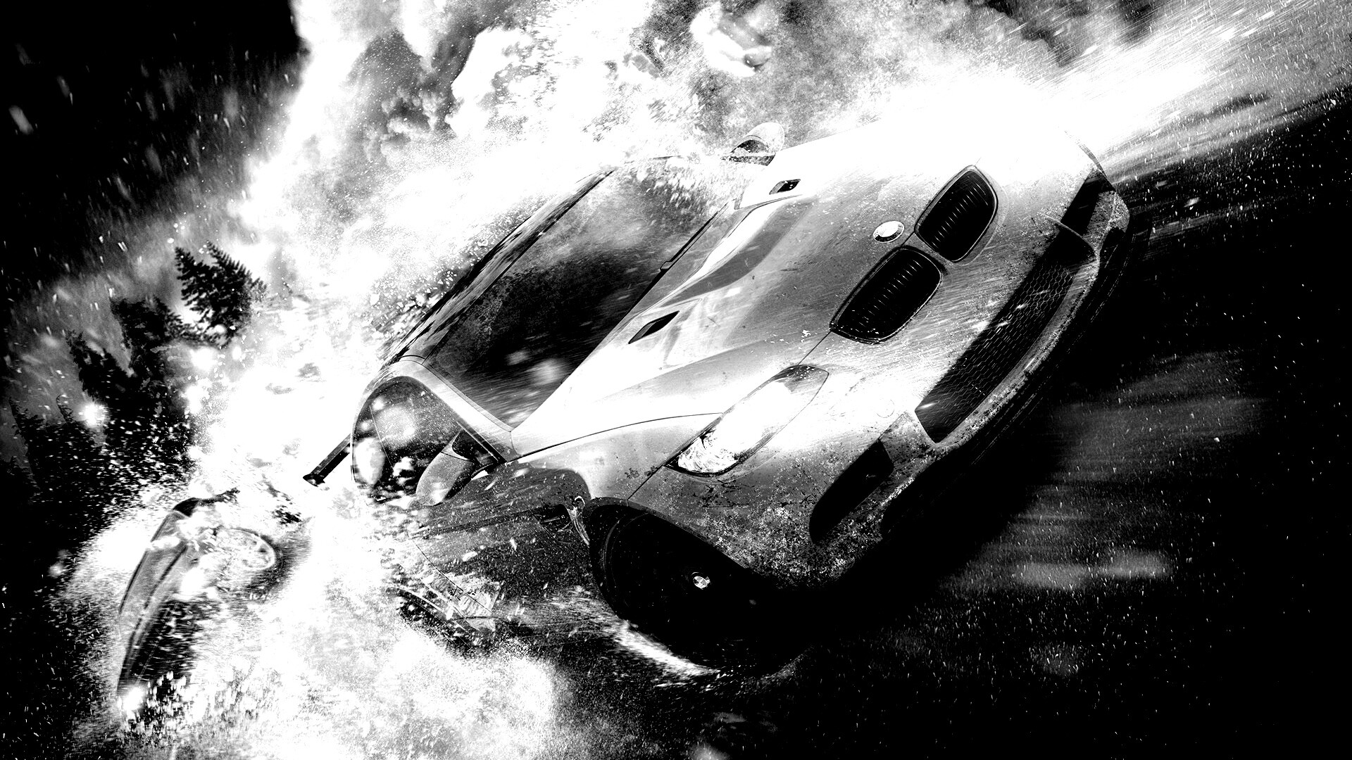 Погоня за оранжевым BMW обои