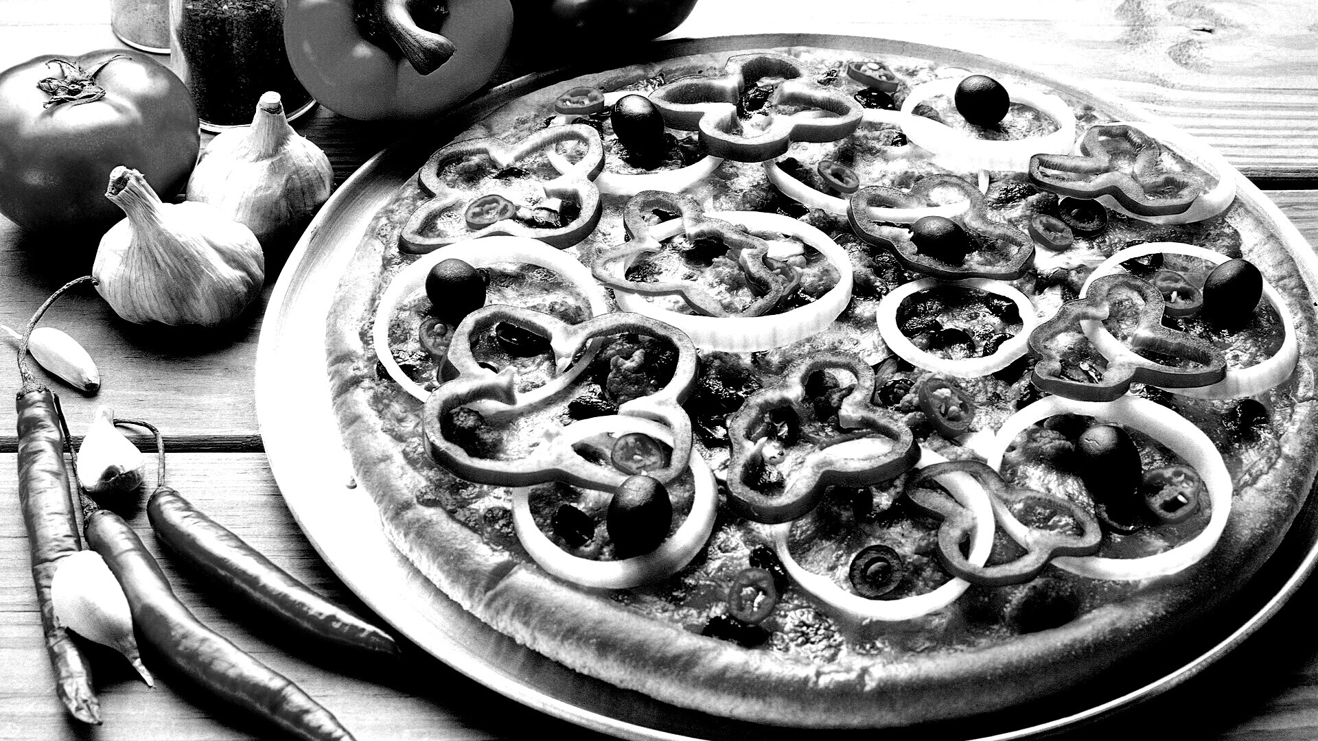 Пицца с паприкой обои