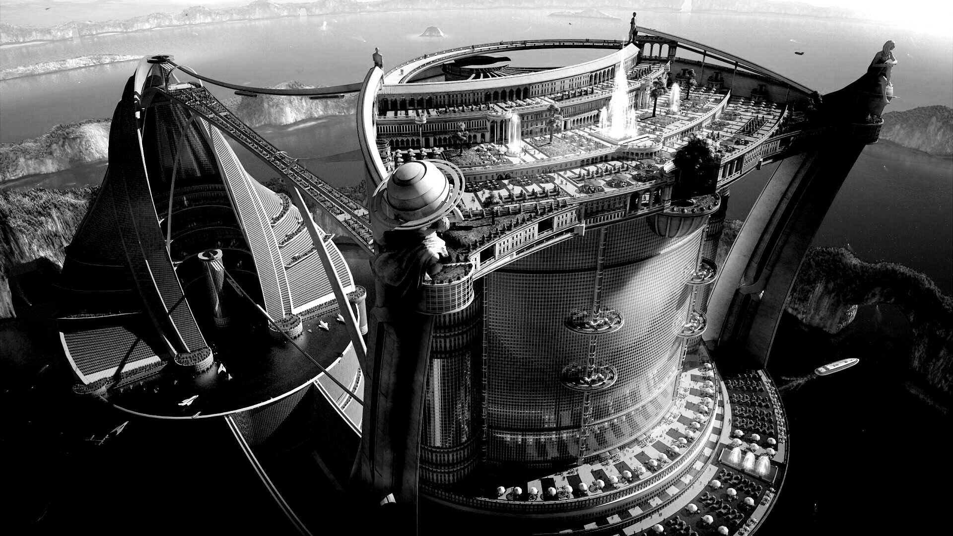 Город будущего обои