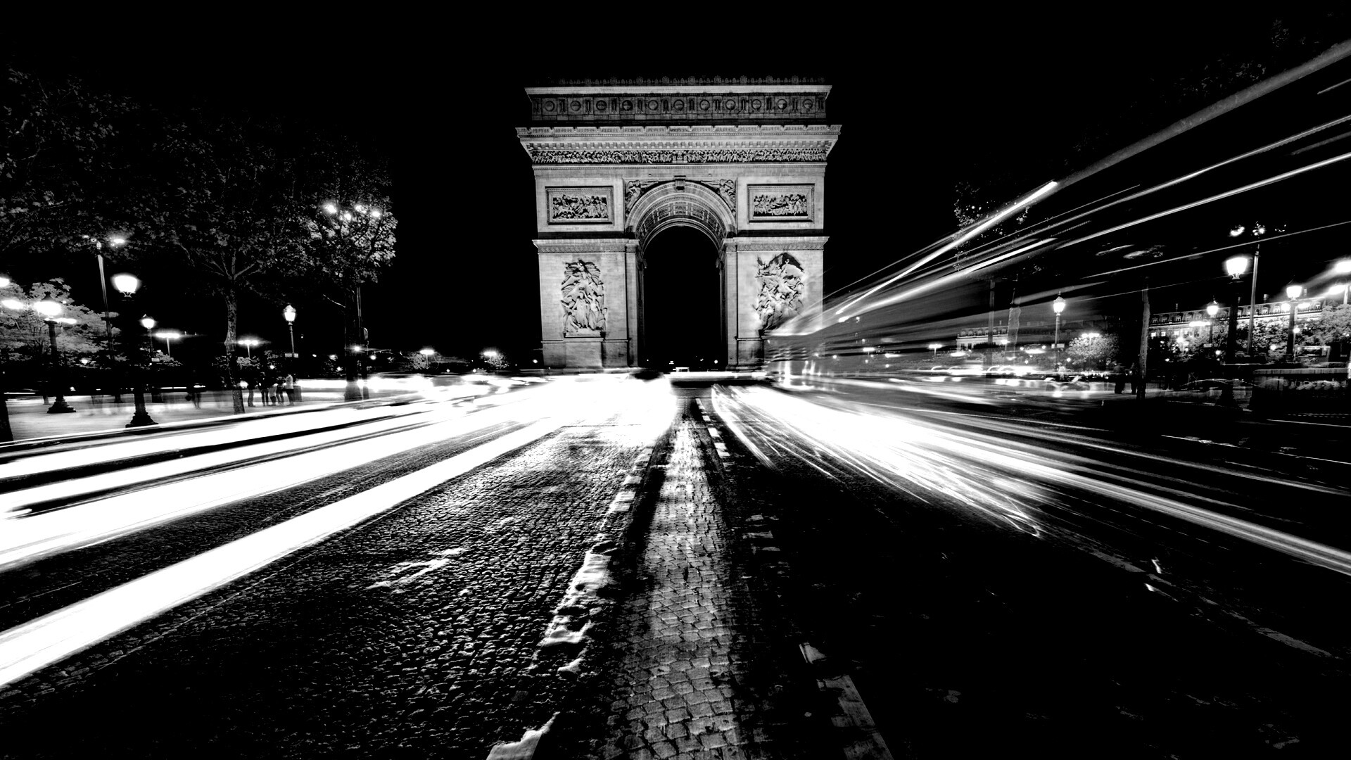 Елисейские поля с Триумфальной аркой обои