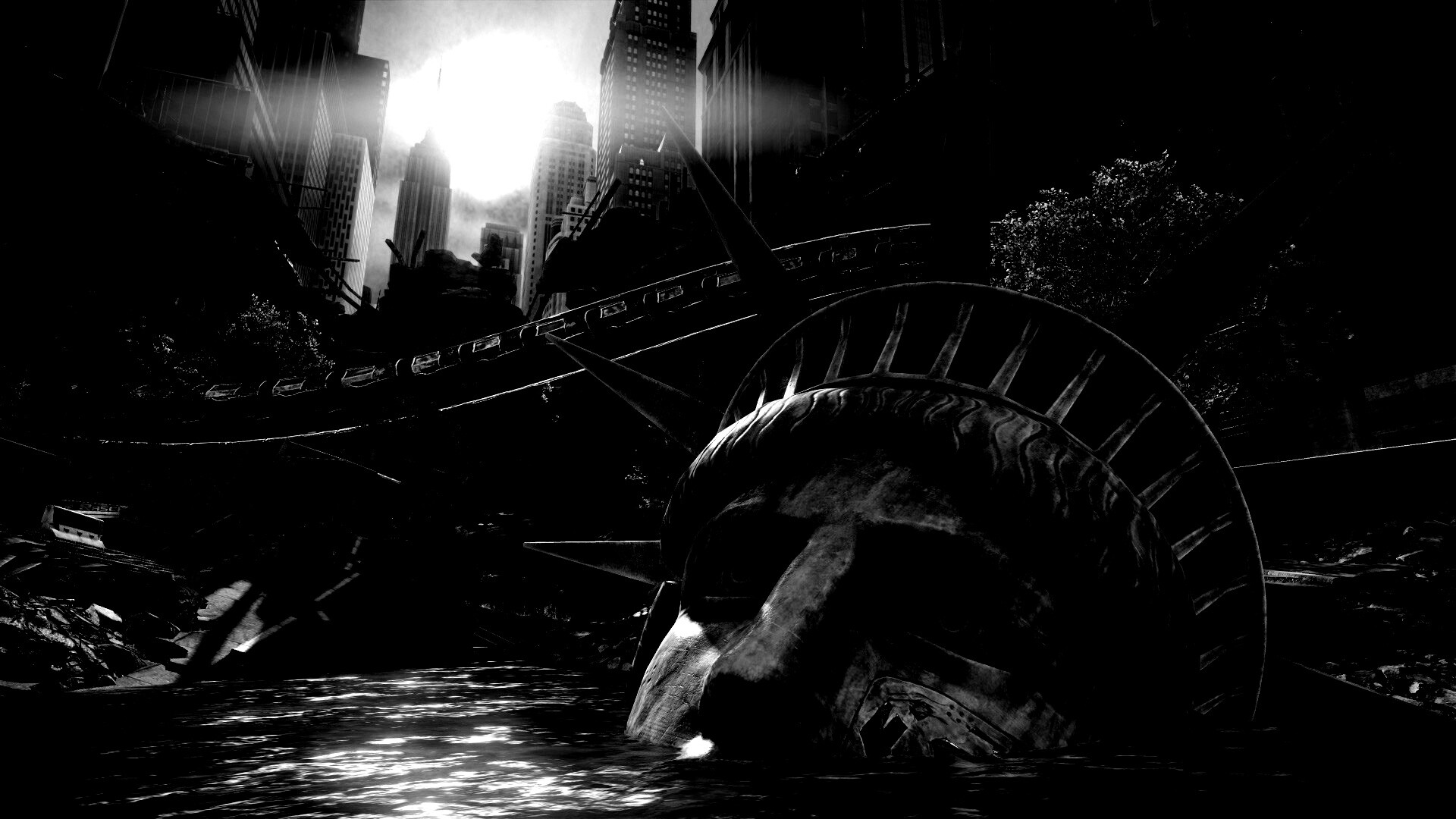 Руины статуи свободы в Crysis обои