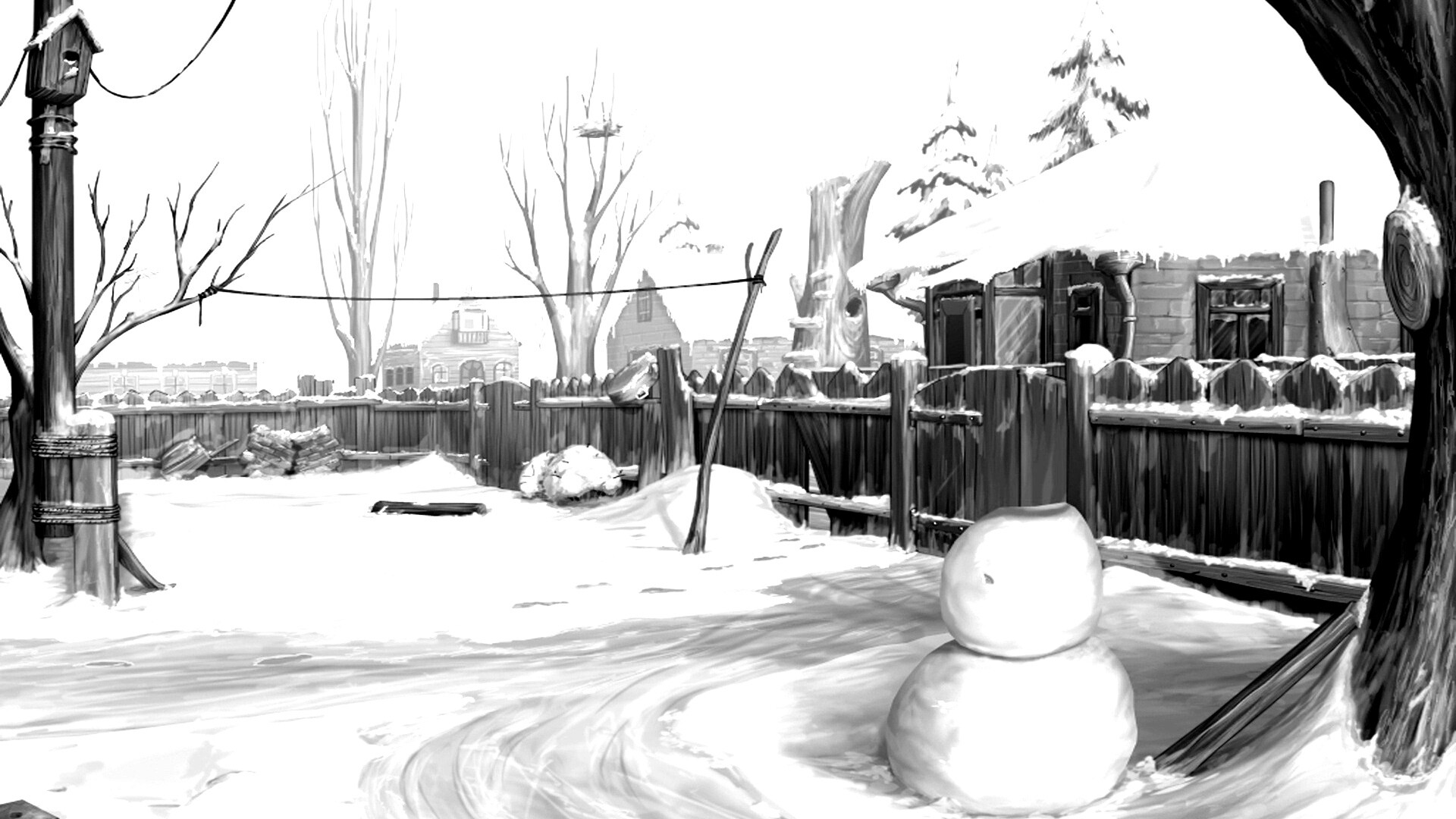 Снеговик обои