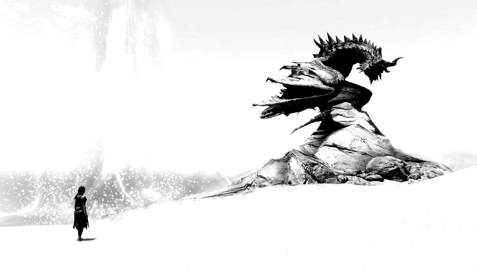 Человек и дракон обои