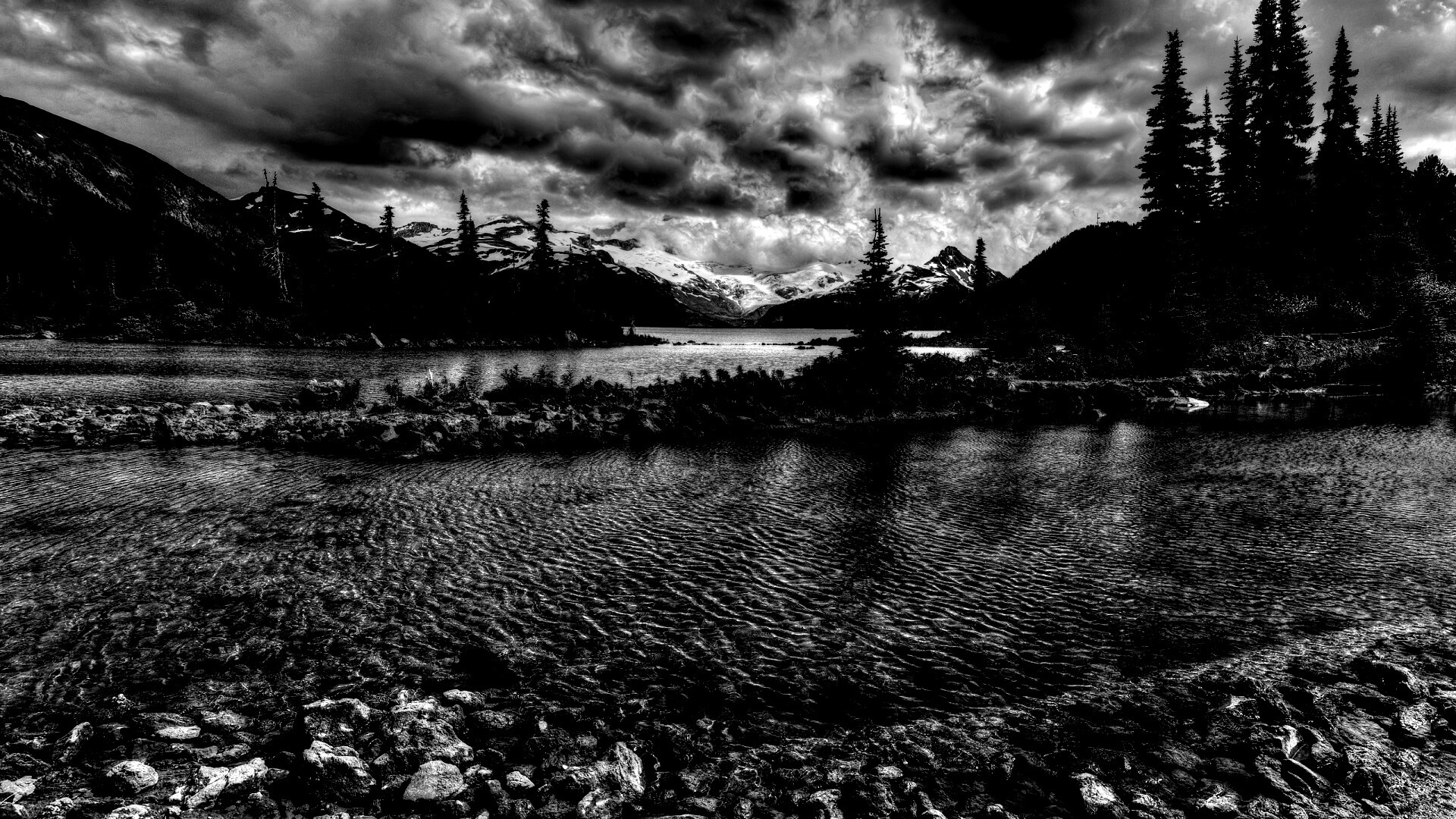 Горная река обои