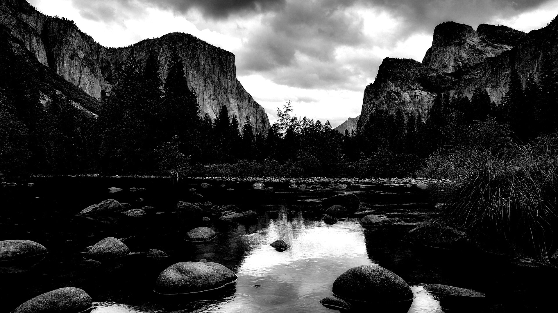 Мелкое русло реки обои