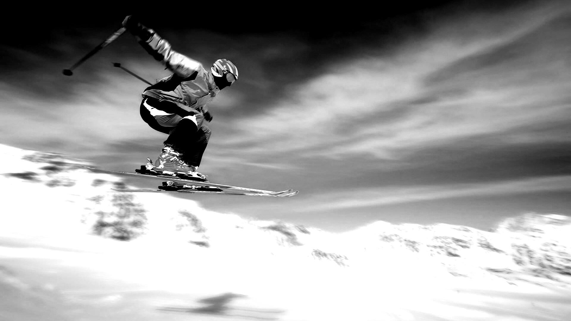 Лыжник в прыжке обои