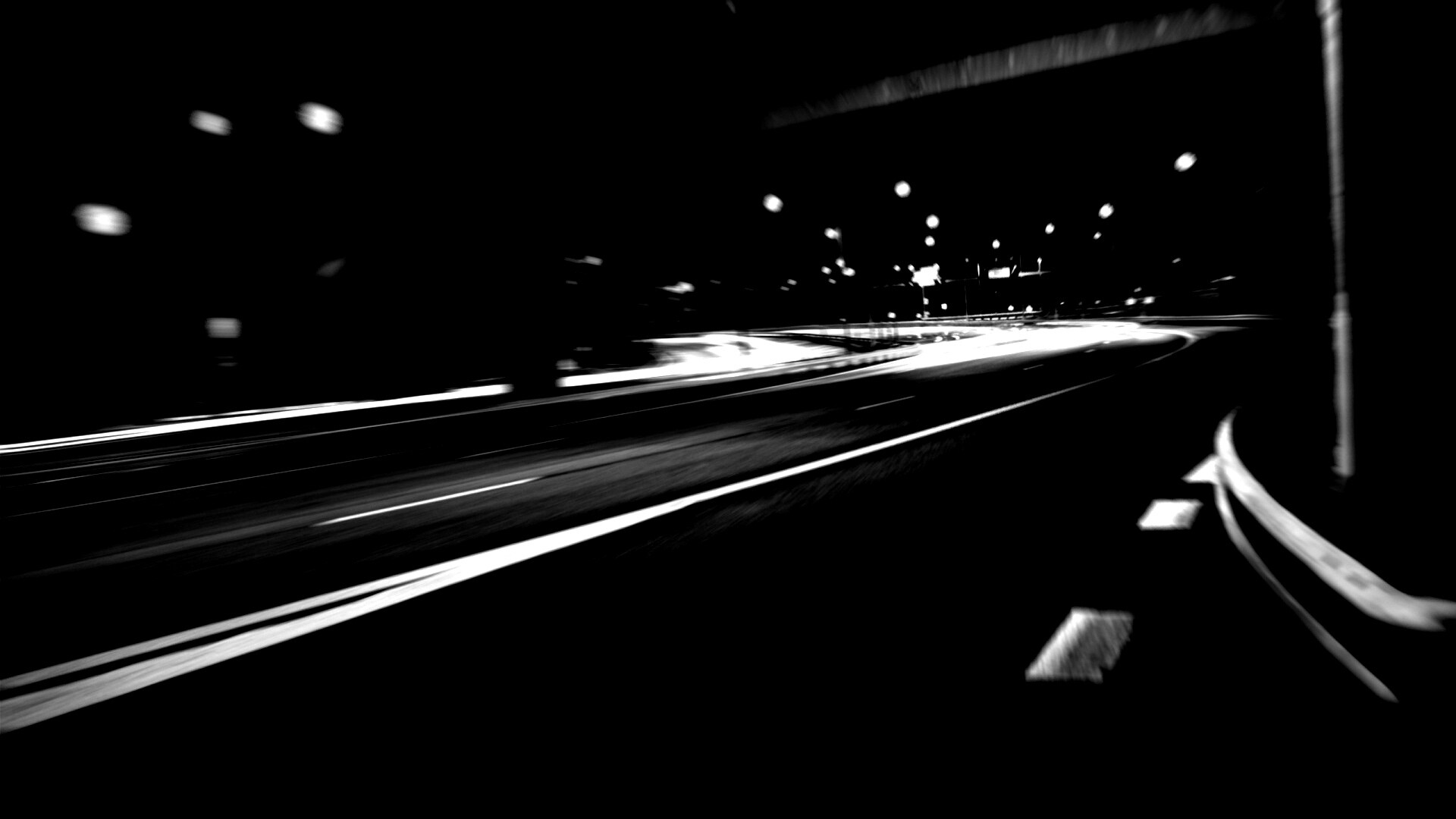 Дорога в ночном городе обои