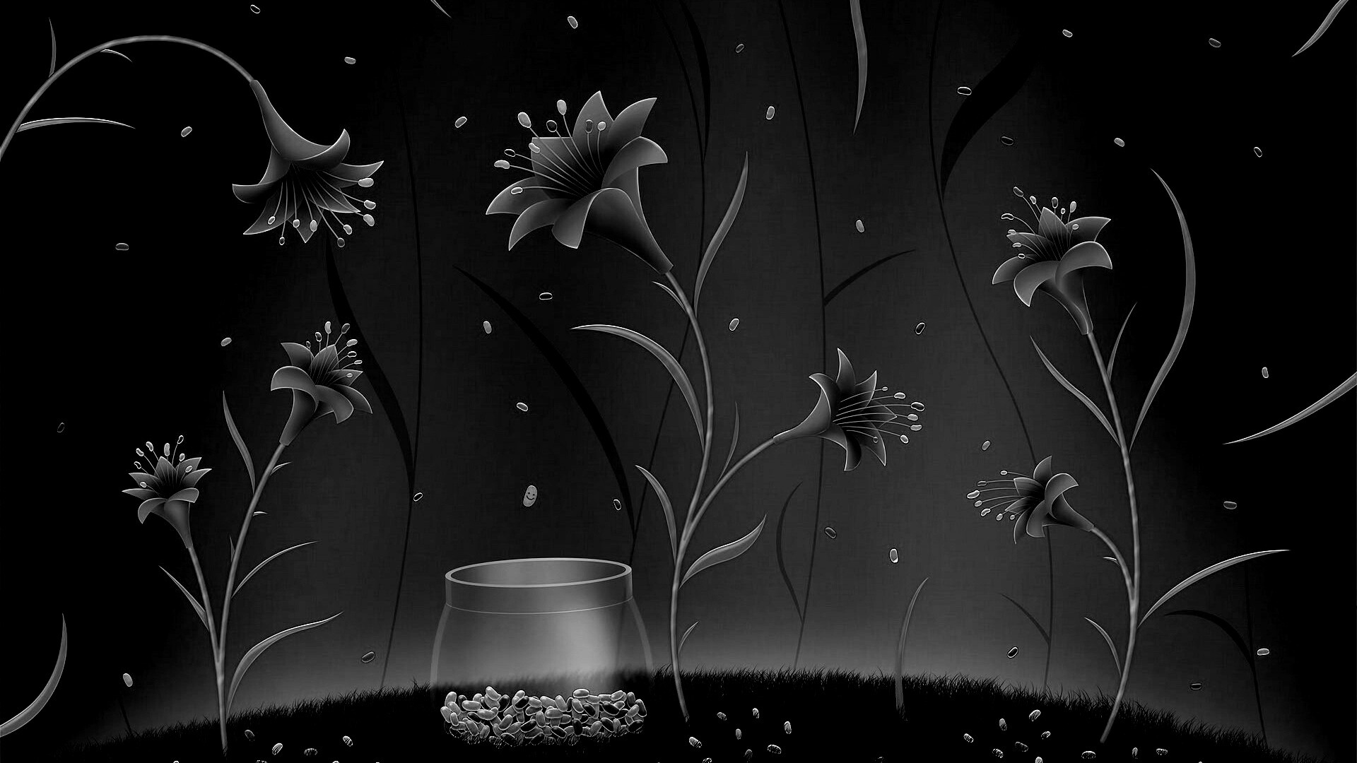 Волшебные цветы и конфетки обои