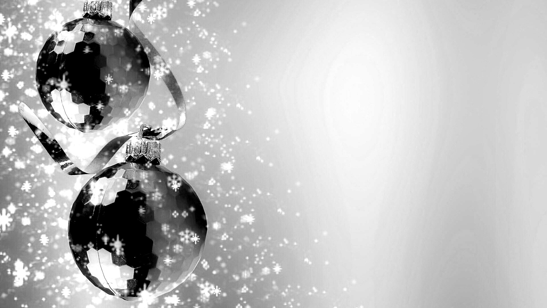 Синие новогодние шары обои