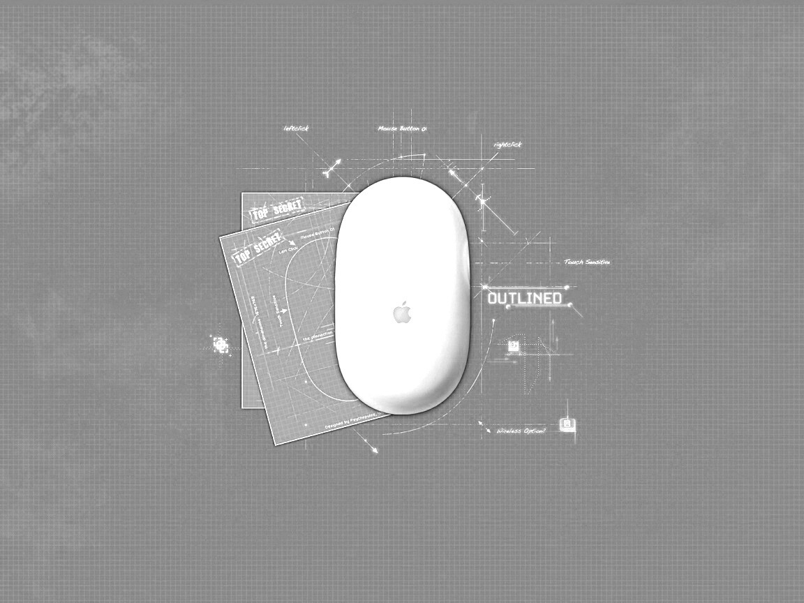 Чертеж яблочной мышки обои
