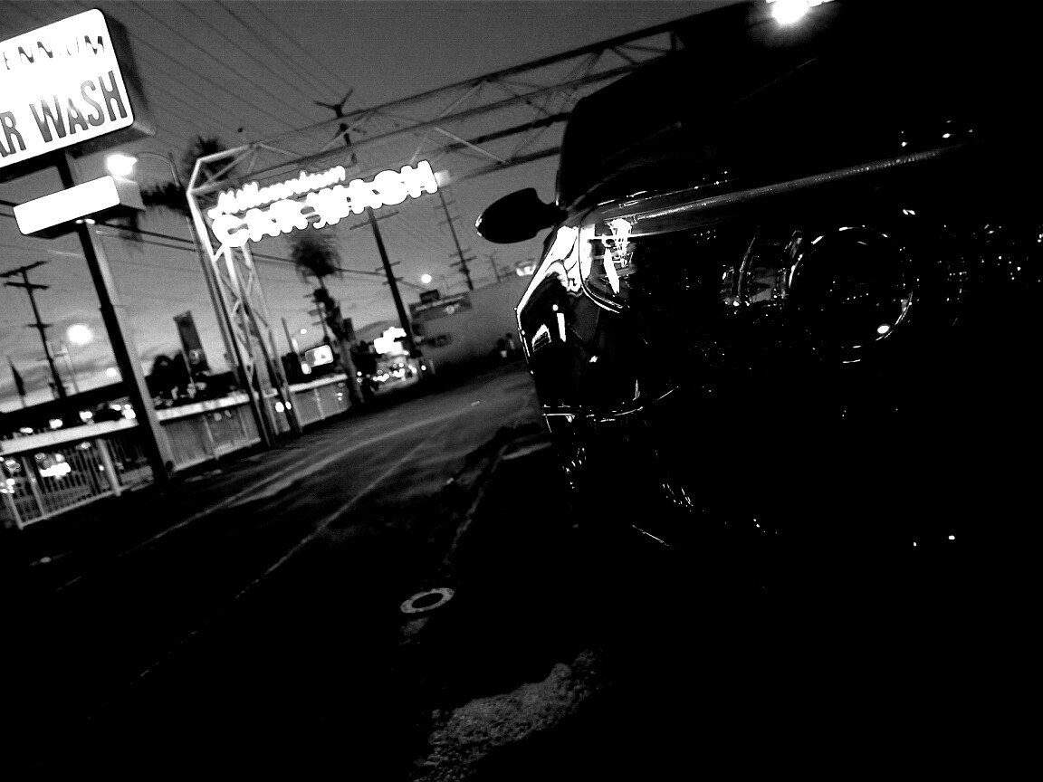 Ночная автомойка обои