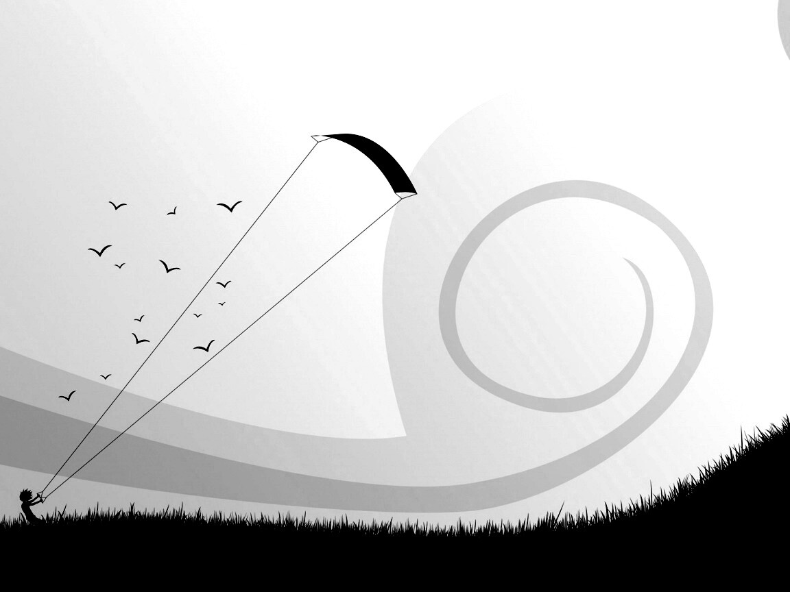 Запуск воздушного змея обои