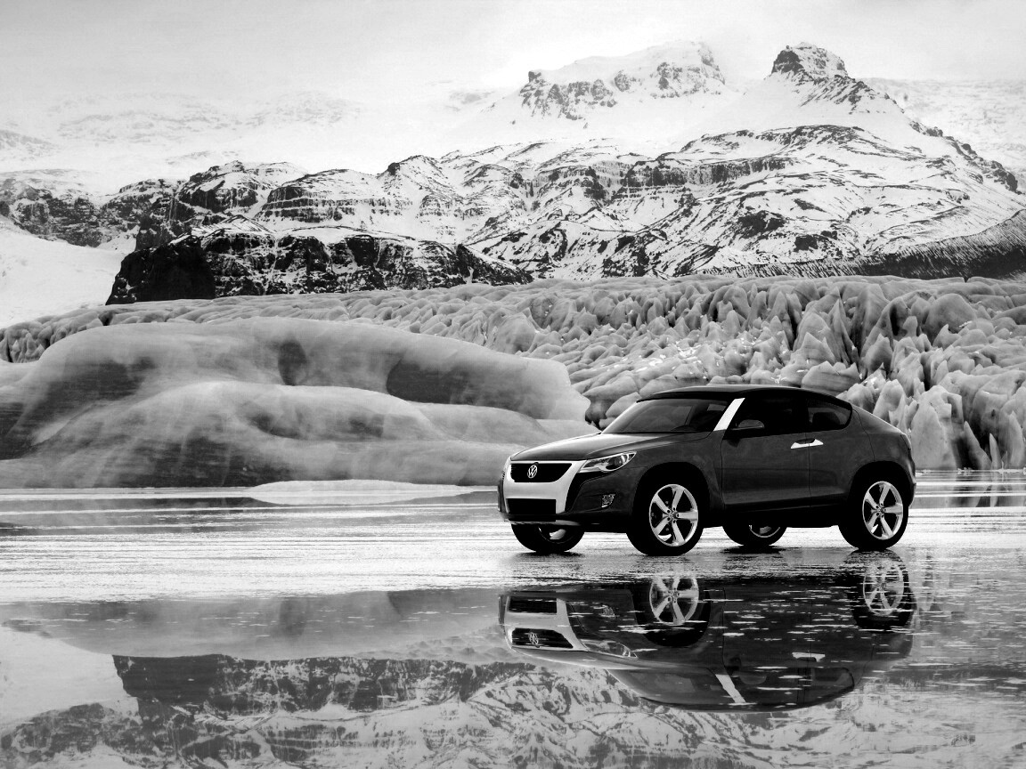 Внедорожник Фольксваген на льду обои