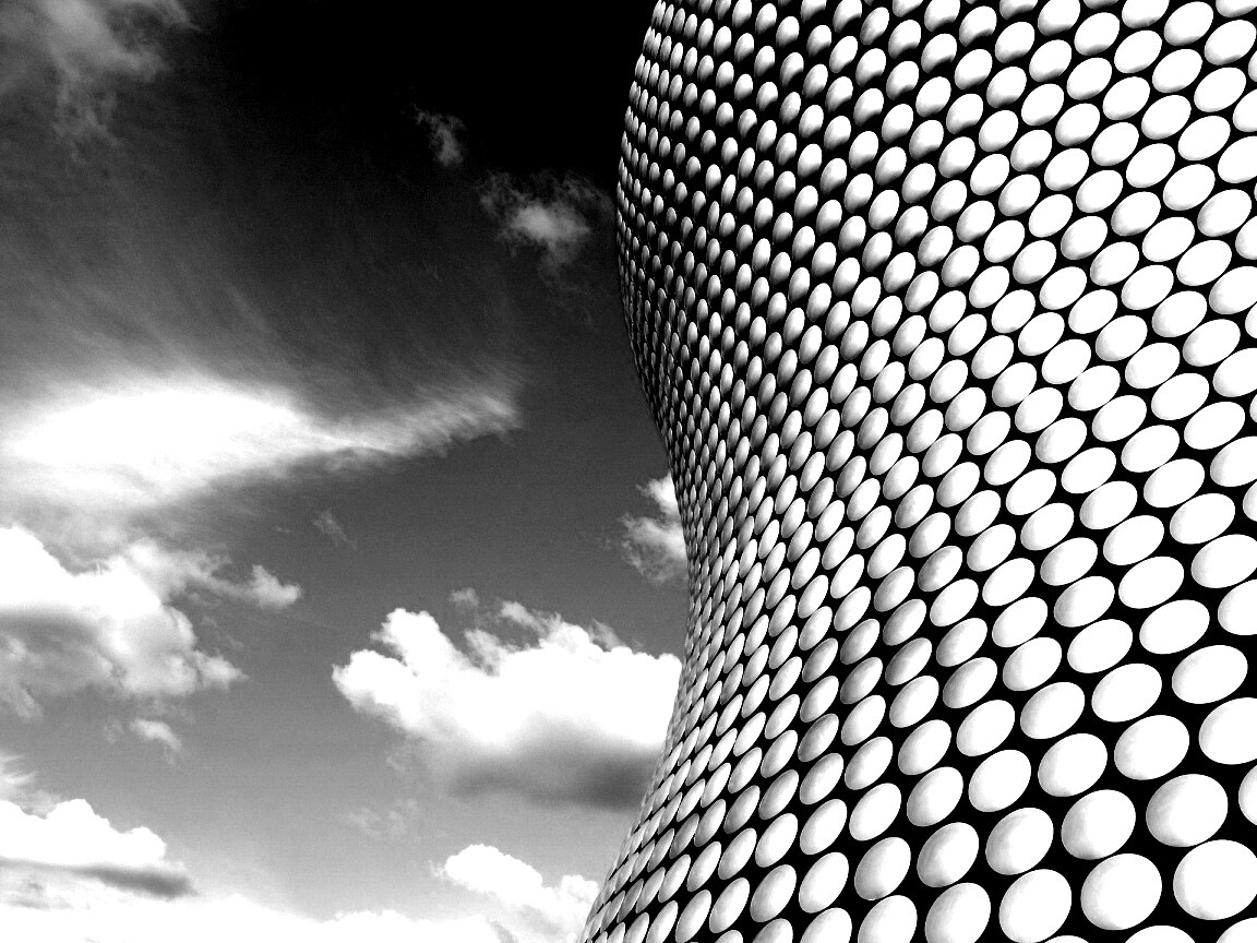 Стена из белых кругов обои