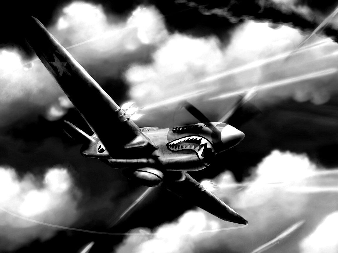 Истребитель акула обои