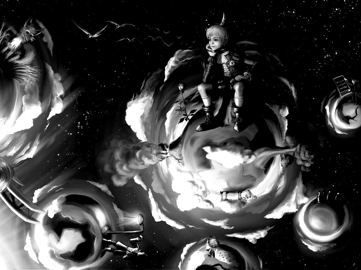 Арт на сказку Маленький Принц обои