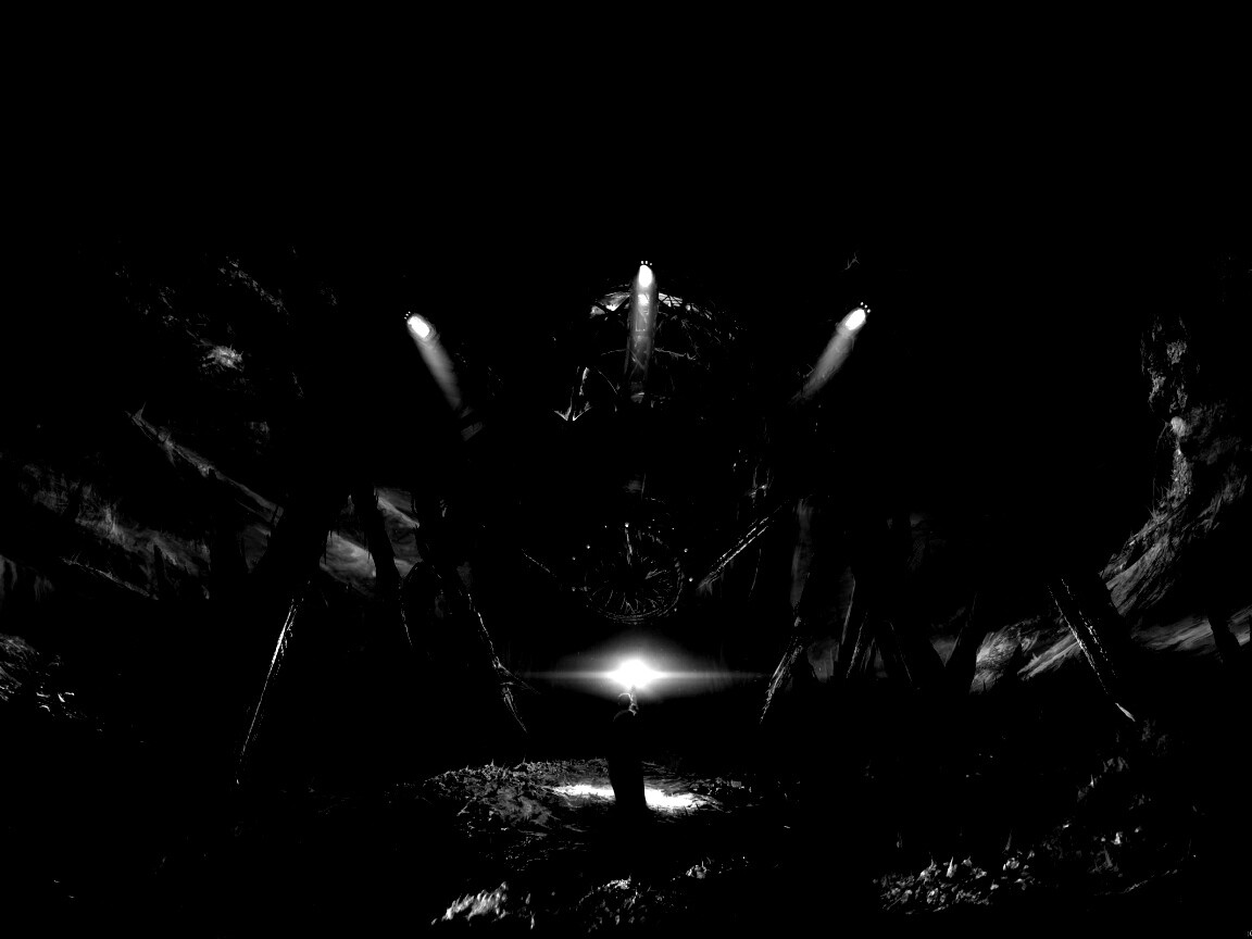 Свет против механического монстра обои