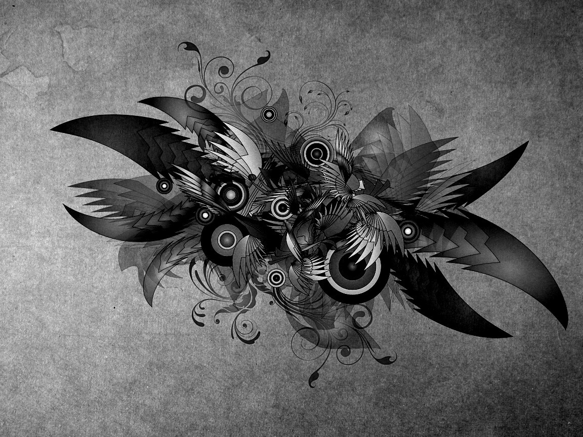 Перья и круги обои