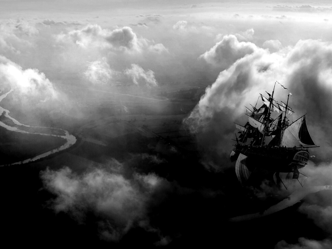 Летающий корабль обои