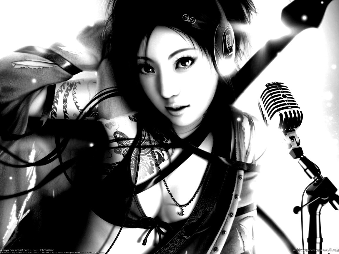 Поющая японка обои