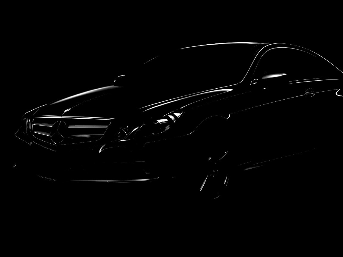 Черный Мерседес обои