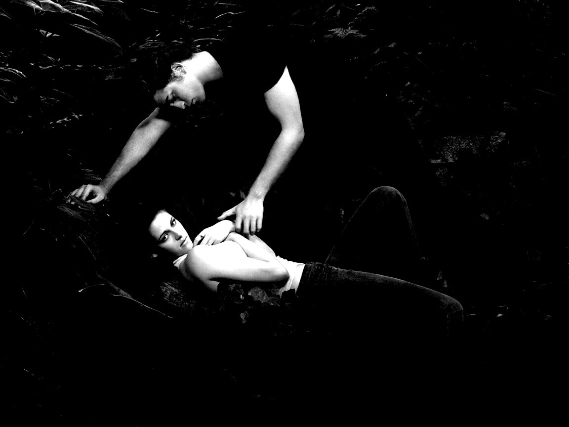 Эдвард и Белла в лесу обои