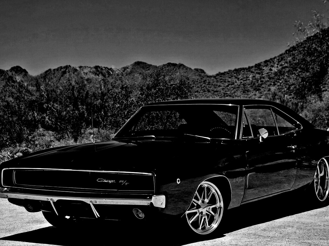 Черный Додж обои