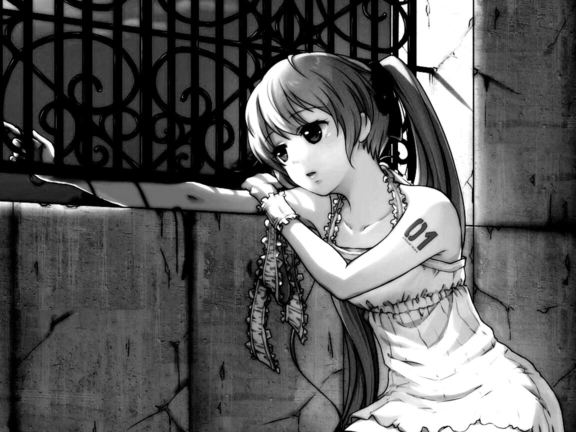 Девушка грустит обои