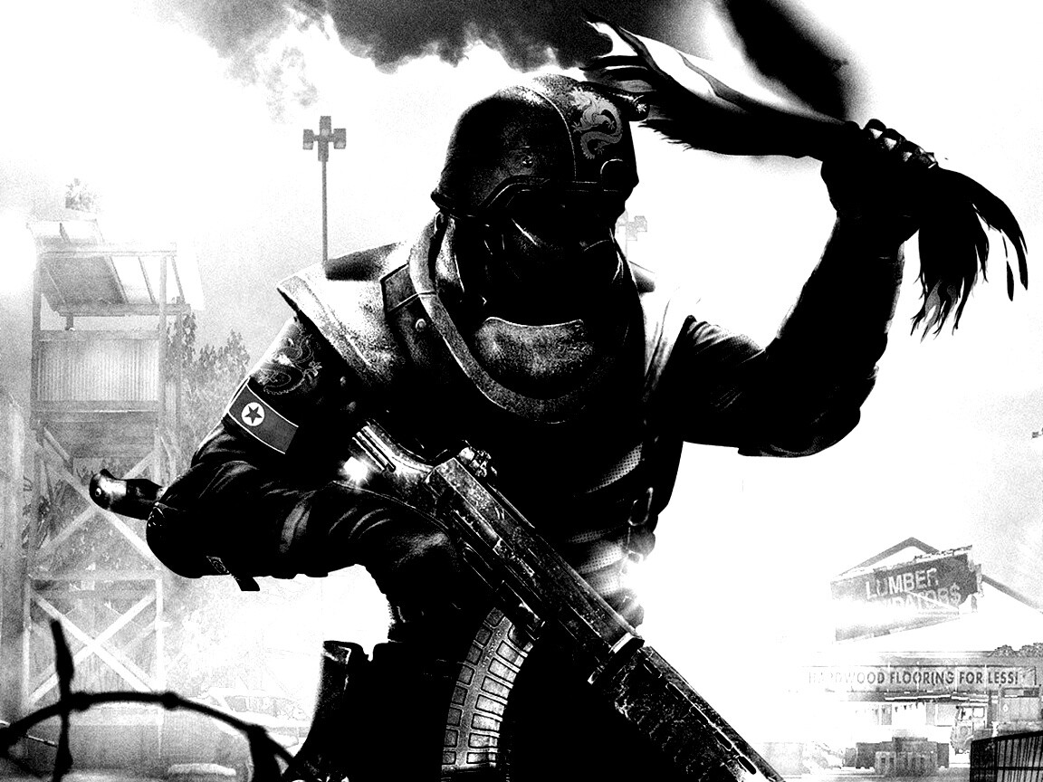 Китайский солдат жжет американский флаг обои