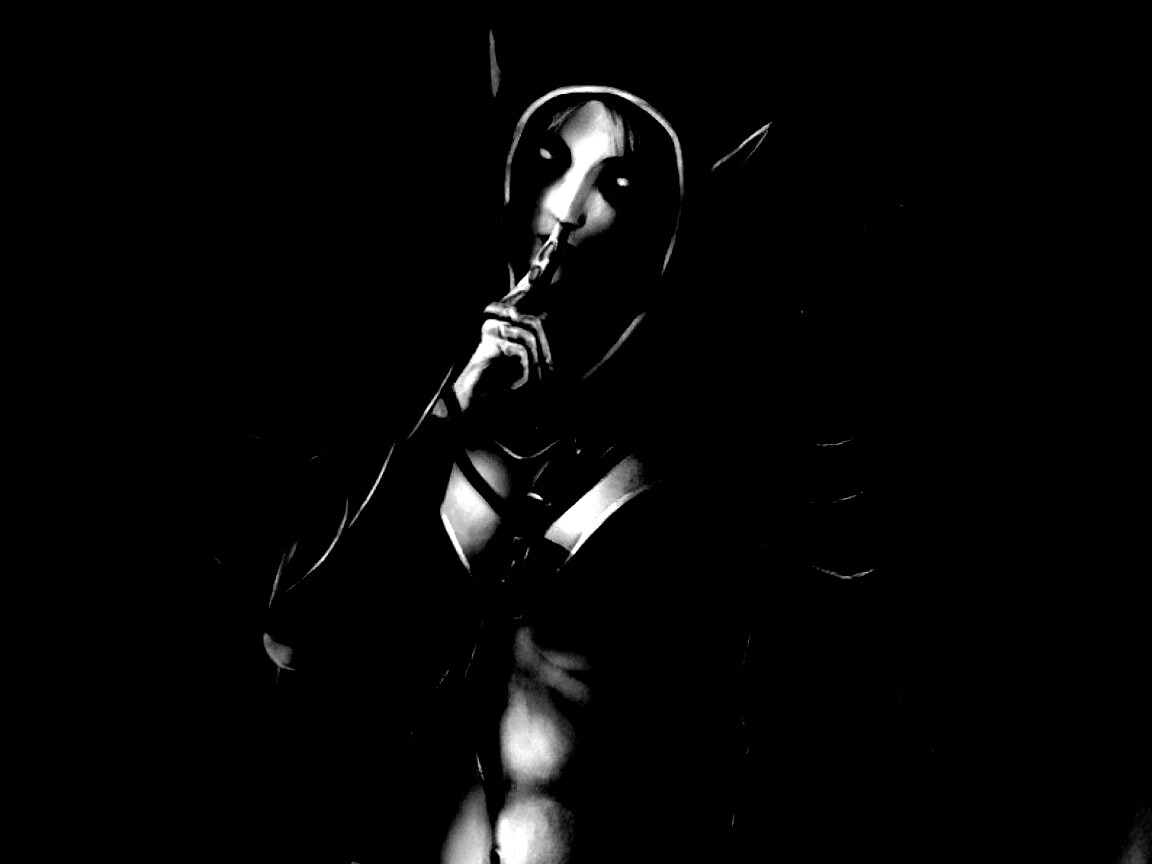 Ночная эльфийка призывает к тишине обои