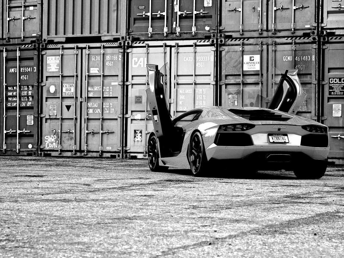 Оранжевый Авентадор обои