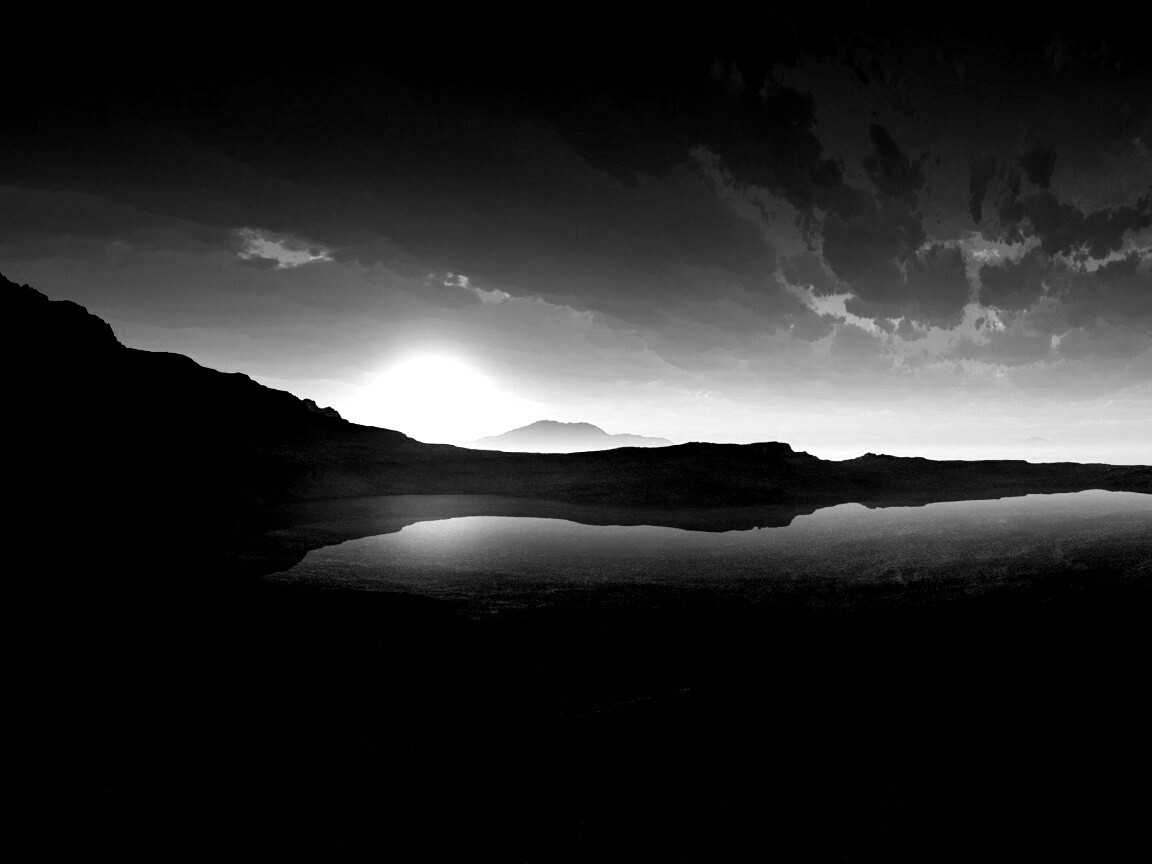 Озеро в каменистой пустыне обои