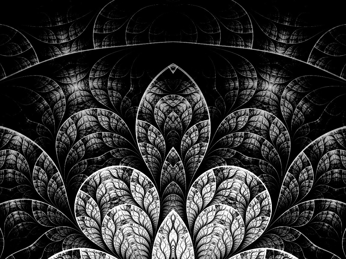 Фрактальные листья обои