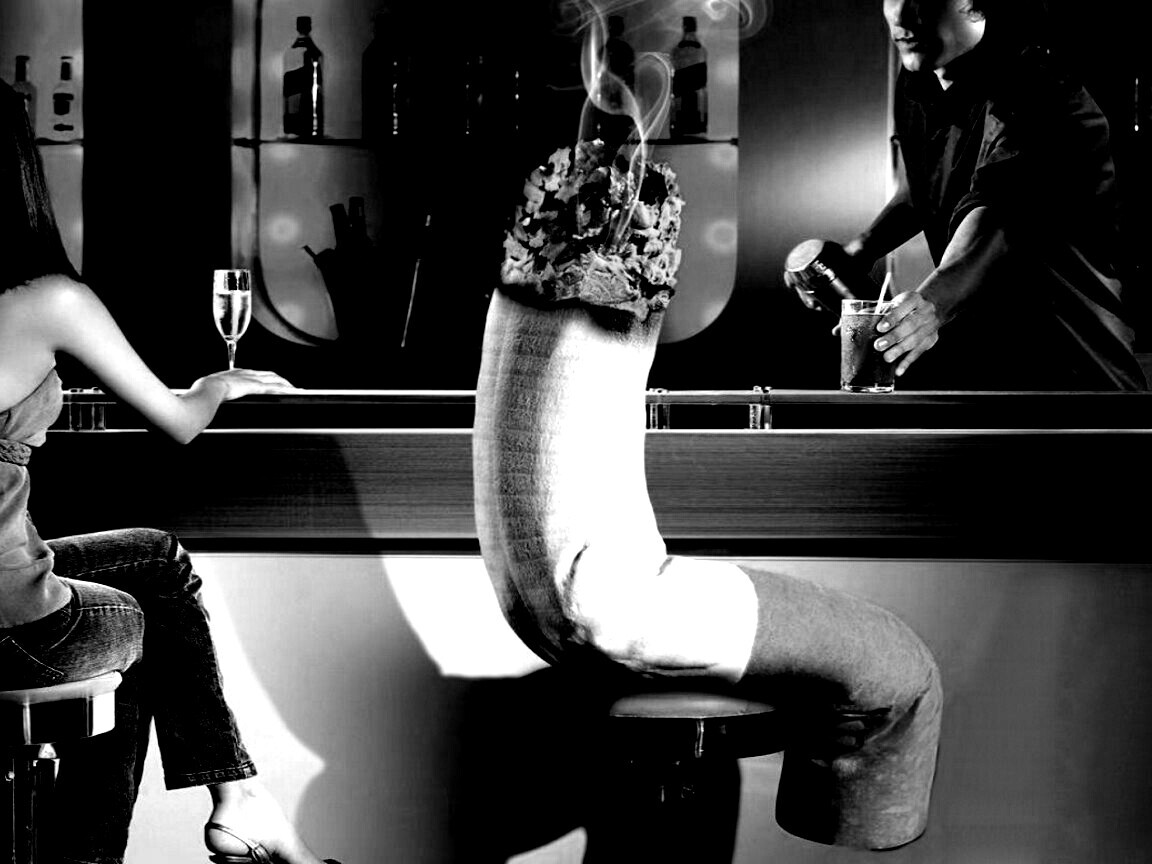 Сигарета в баре обои