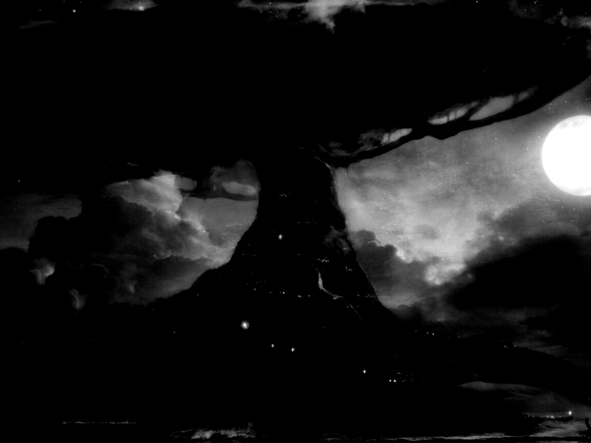 Дерево-город обои