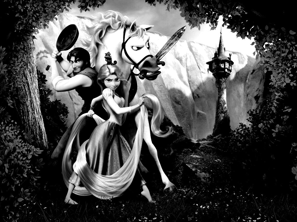 Рапунцель, Флин, Максимус и Паскаль обои