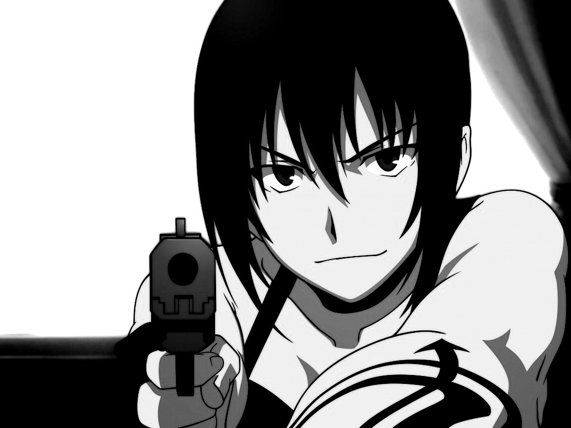 Девушка с пистолетом обои