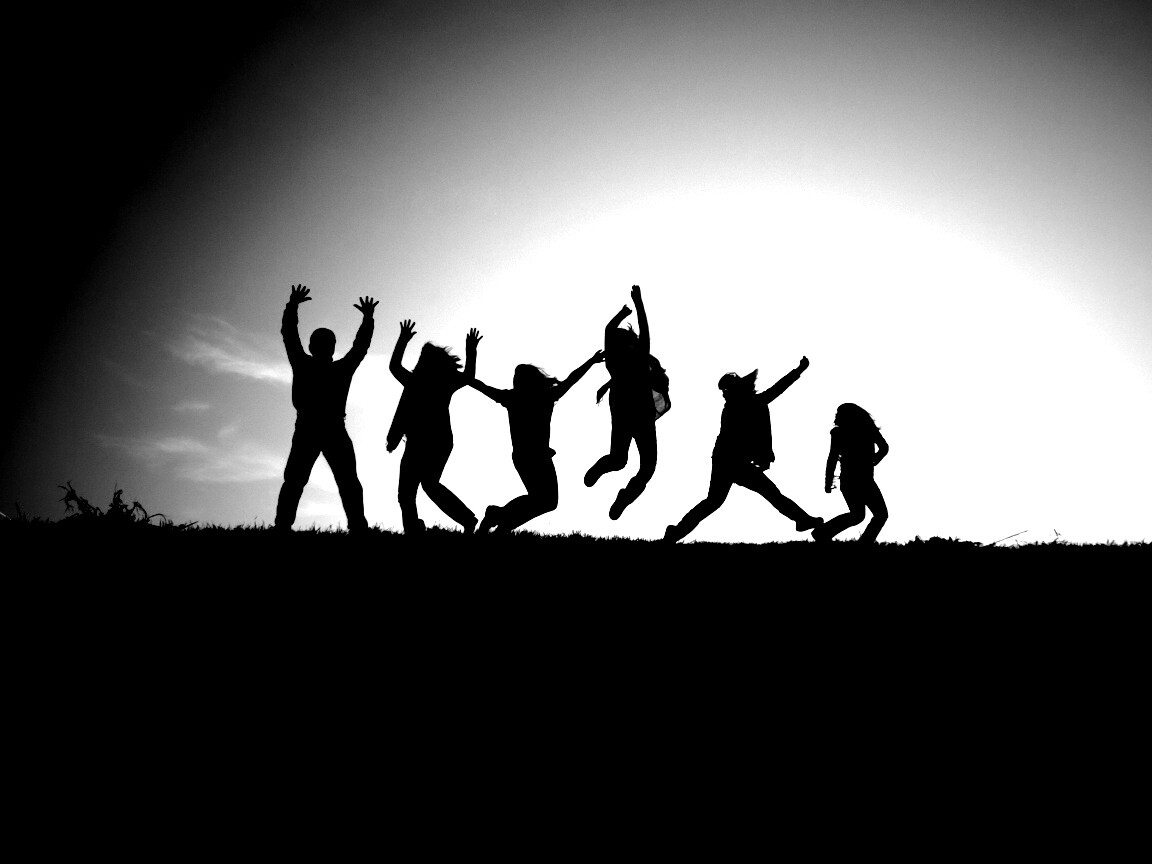 Силуэты людей обои