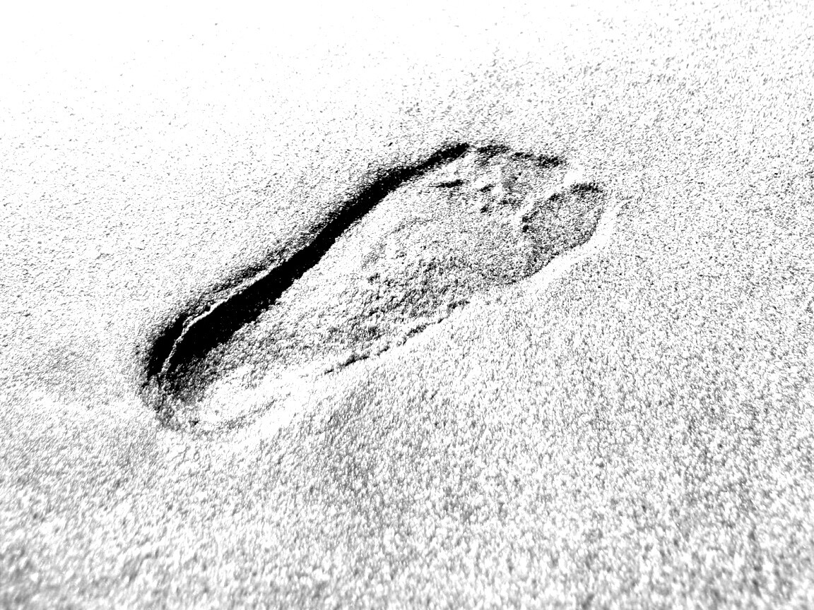 Отпечаток ноги обои