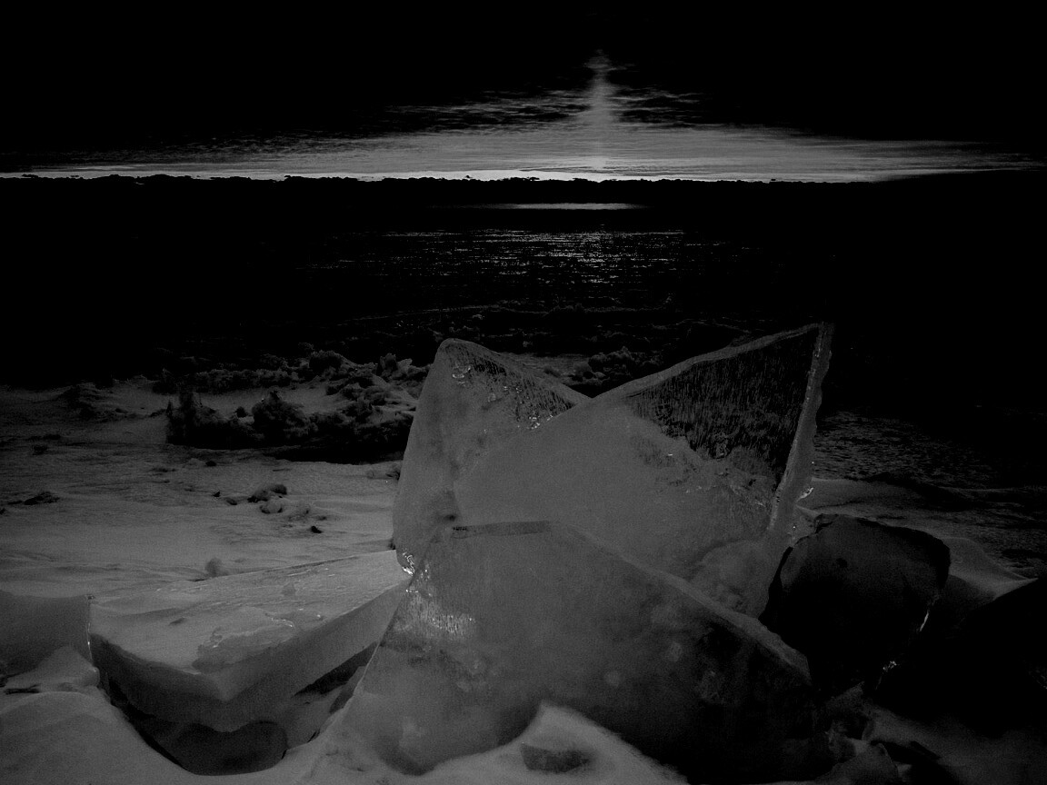 Река на закате обои