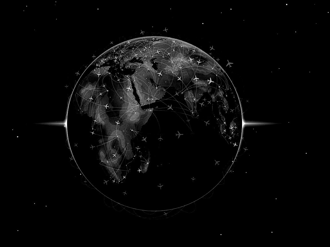 Маршруты самолетов обои