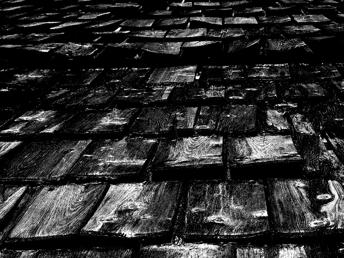 Деревянная крыша обои